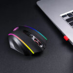 VAMPIRE ELITE Wireless 16000DPI|8 Button|Ergonomic Design|P3335 Optical Sensor|Type-C Cable|RGB Backlit Gaming Mouse - Black - Image 3