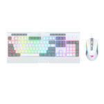 S151 Wired RGB Gaming Keyboard and Mouse Combo - White and Grey - Image 2
