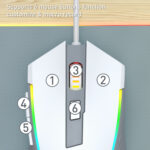 S151 Wired RGB Gaming Keyboard and Mouse Combo - White and Grey - Image 8