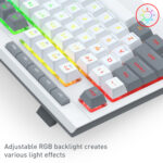S151 Wired RGB Gaming Keyboard and Mouse Combo - White and Grey - Image 6