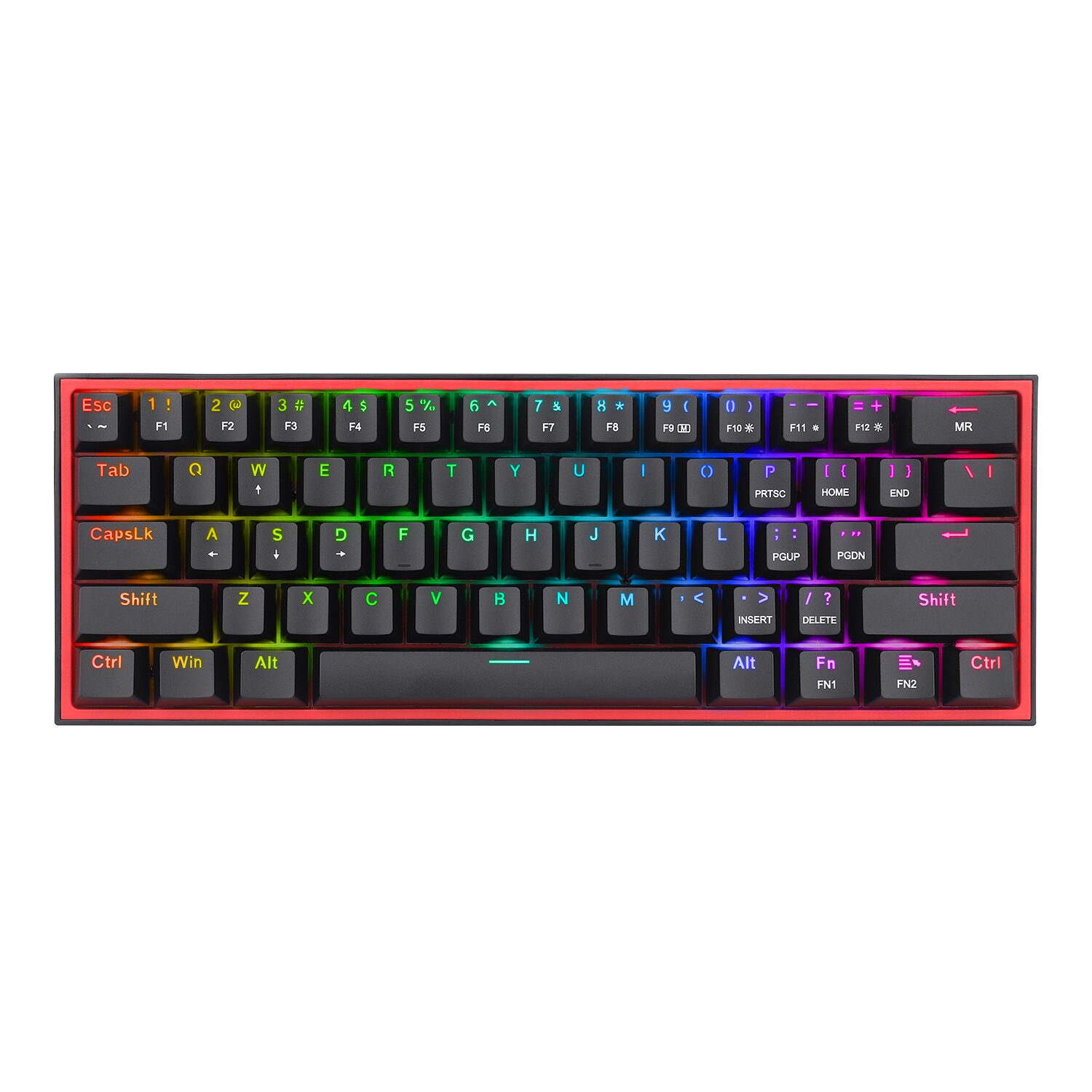K617-RGB-WR-08 K616 FIZZ Pro 61-Key RGB Mechanical Gaming Keyboard – Black (60%, RGB, Wireless/Wired, Hot-Swappable) - Image 1