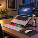 Dual USB 5 Fan RGB Gaming Notebook Stand - Image 6