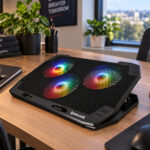 Dual USB 3 Fan RGB Gaming Notebook Stand - Image 5