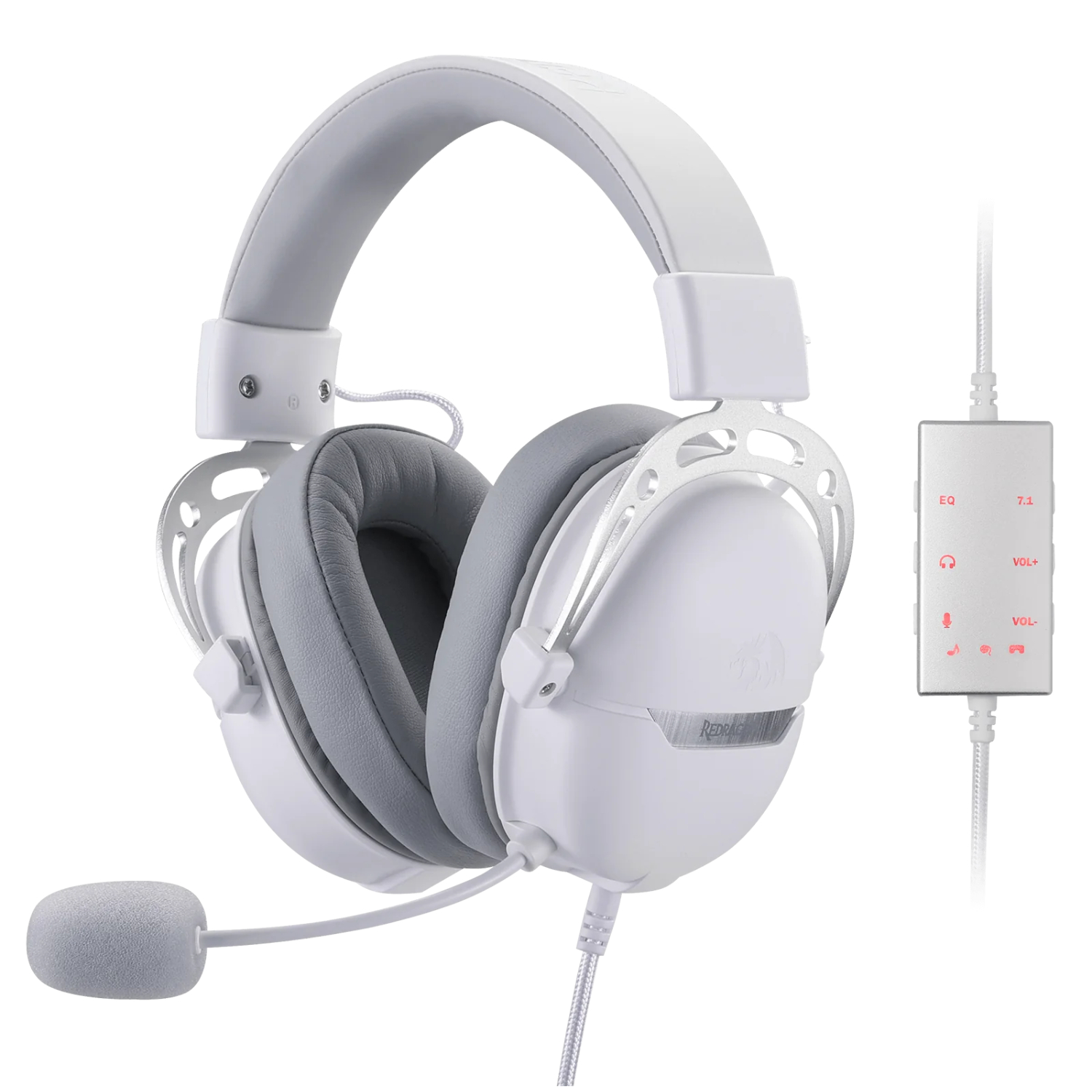 RD-H376WG_REDRAGON-OVER-EAR-AURORA-WH_wr_01 Over-Ear AURORA Gaming Headset - White - Image 1