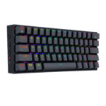 DRACONIC PRO Mechanical 61 Key|Bluetooth 5.0|RGB 9 Colour Modes|Rechargable Battery|Type-C Charging Cable Gaming Keyboard - Black - Image 4