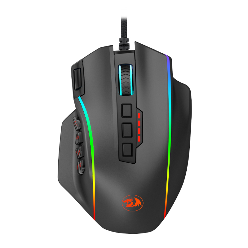 RD-M901-K-2_wr_01 PERDICTION 4 12400DPI RGB MMO Ergo Gaming Mouse - Black - Image 1