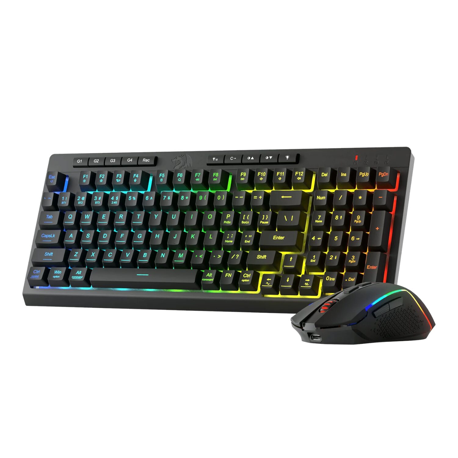 RD-S142-WR-01 RYLO PRO S142 Tri-Mode RGB Gaming Keyboard and Mouse Combo - Image 1