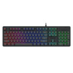 K521 Upgrade Rainbow LED 104-Key Membrane Gaming Keyboard
