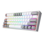 K617 FIZZ 60% Wired RGB Gaming Keyboard - White/Grey - Image 2