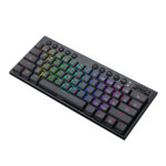 Horus Mini 61Key Red Switch RGB Low Profile Gaming Mechanical Keyboard - Black - Image 4