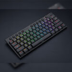 Horus Mini 61Key Red Switch RGB Low Profile Gaming Mechanical Keyboard - Black - Image 6