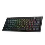 Horus Mini Pro 61Key Wireless Bluetooth Red Switch RGB Low Profile Gaming Mechanical Keyboard - Black - Image 2