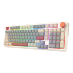 EISA 100 Retro RGB Wireless Mechanical Keyboard - Cream/Grey - Image 4